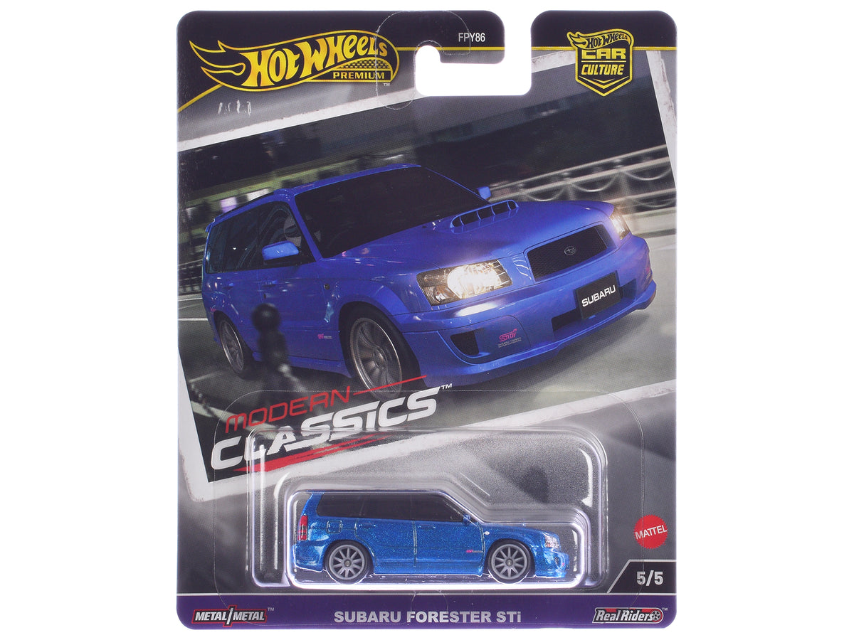 Subaru Forester STi Blue Metallic 'Modern Classics' Series Diecast Model Car by Hot Wheels