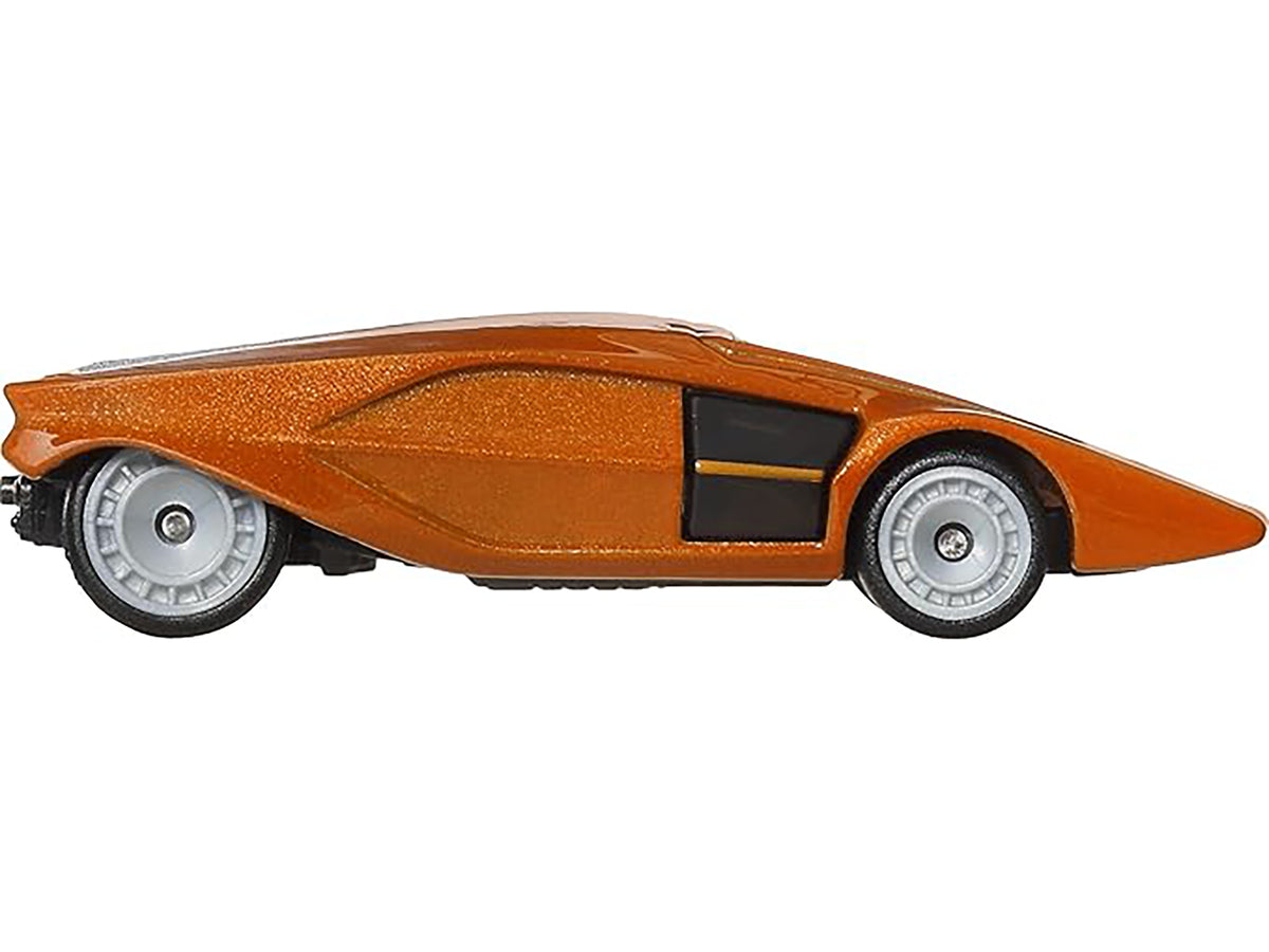 Lancia Stratos Zero Concept Car Orange Metallic 'Hammer Drop' Series Diecast Model Car by Hot Wheels