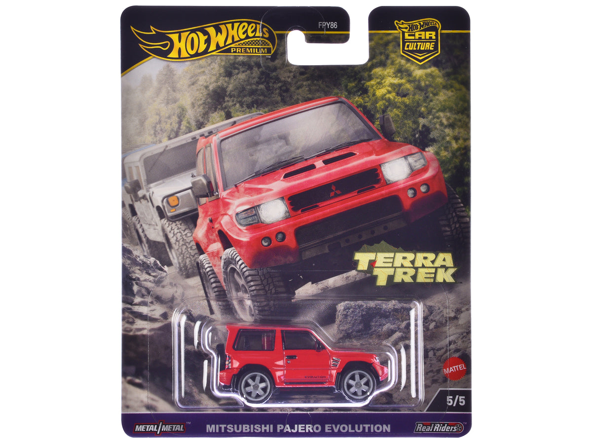 Mitsubishi Pajero Evolution RHD (Right Hand Drive) Red 'Terra Trek' Series Diecast Model Car by Hot Wheels