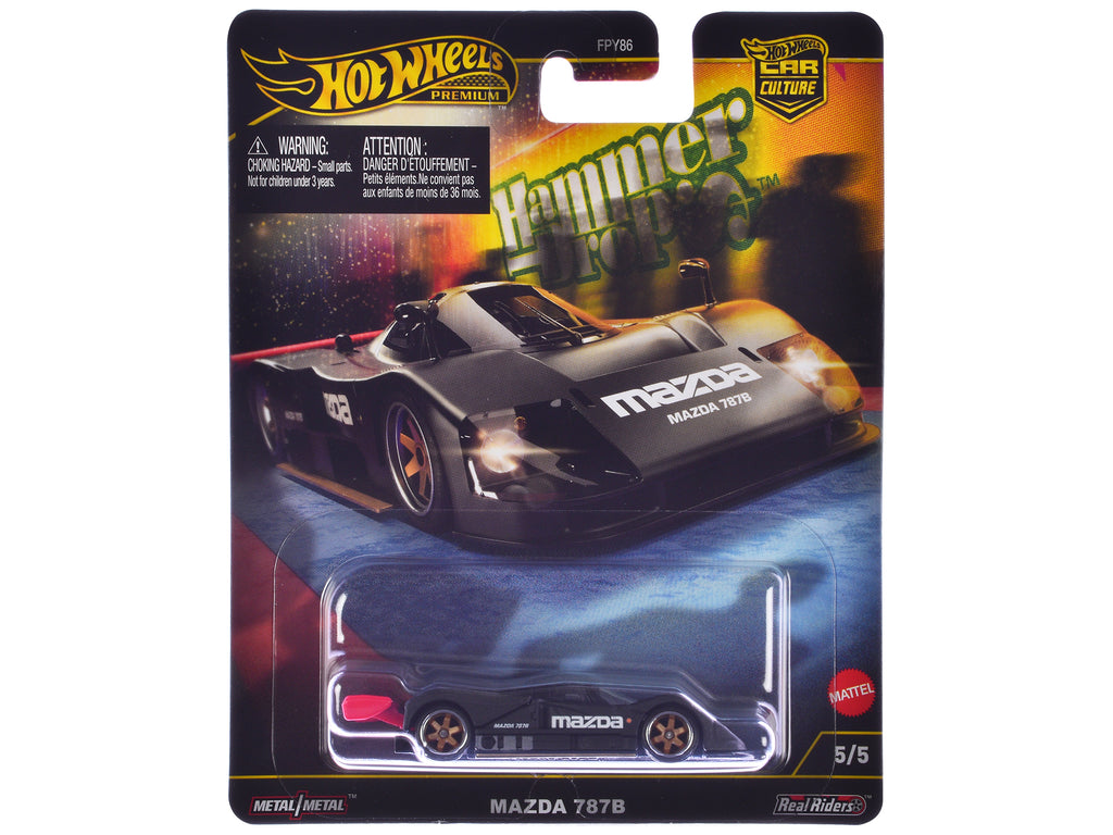 Mazda 787B Prototype Race Car Black 'Hammer Drop' Series Diecast Model Car by Hot Wheels