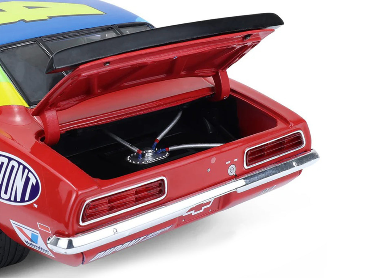 1969 Chevrolet Camaro #24 Jeff Gordon 'Hendrick Motorsports First Win Tribute' Blue and Red with Rainbow Stripes 1/18 Diecast Model Car by Highway 61