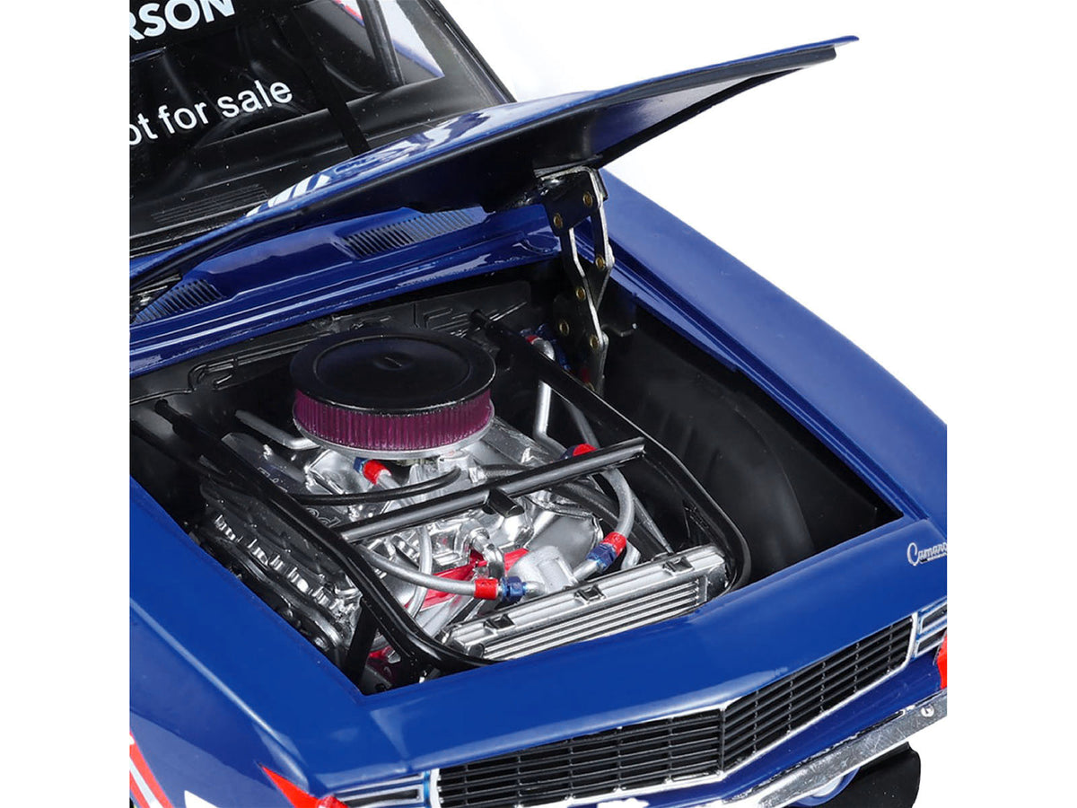 1969 Chevrolet Camaro #5 Kyle Larson 'Hendrick Motorsports First Win Tribute' Blue and White with Graphics 1/18 Diecast Model Car by Highway 61