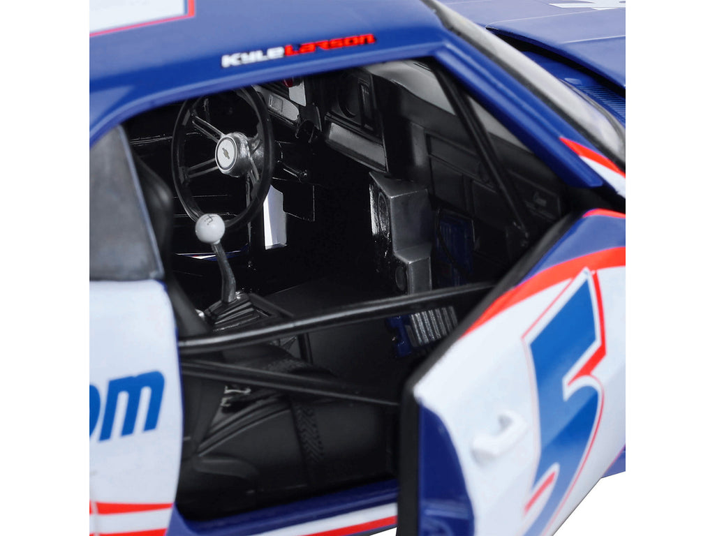 1969 Chevrolet Camaro #5 Kyle Larson 'Hendrick Motorsports First Win Tribute' Blue and White with Graphics 1/18 Diecast Model Car by Highway 61