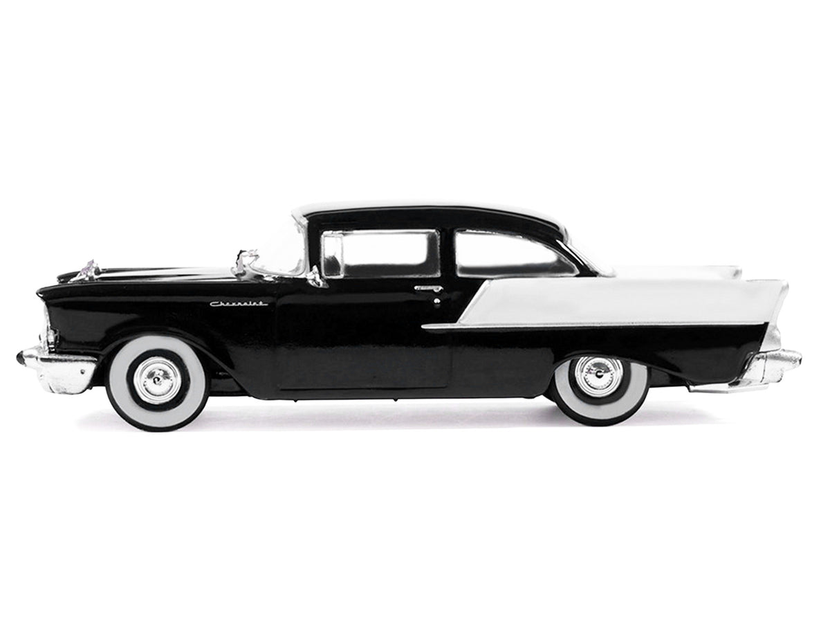 1957 Chevrolet One-Fifty Sedan Black and White 1/64 Diecast Model Car by IXO Models