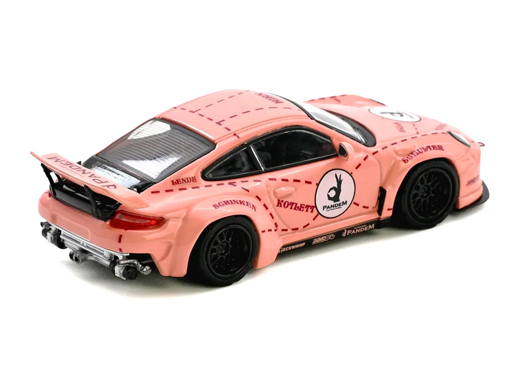 Pandem 997 'Pink Pig' Pink with Graphics 1/64 Diecast Model Car by Inno Models