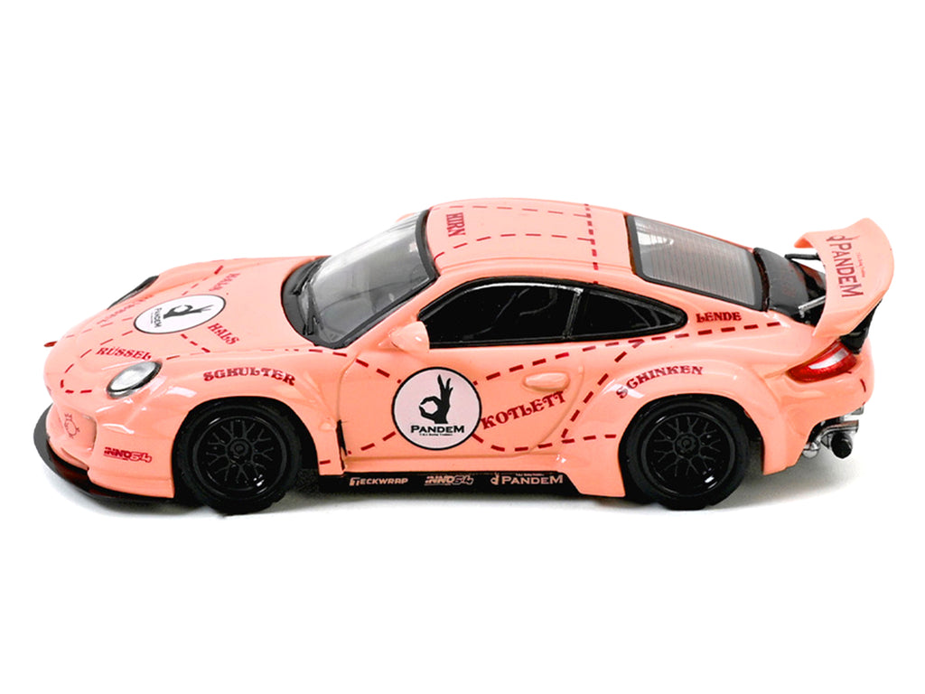 Pandem 997 'Pink Pig' Pink with Graphics 1/64 Diecast Model Car by Inno Models