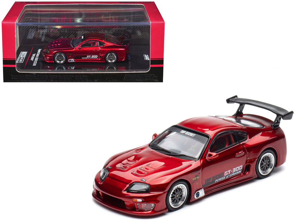 Toyota Supra (A80) 'Top Secret' GT300 RHD (Right Hand Drive) Red Metallic 1/64 Diecast Model Car by Inno Models