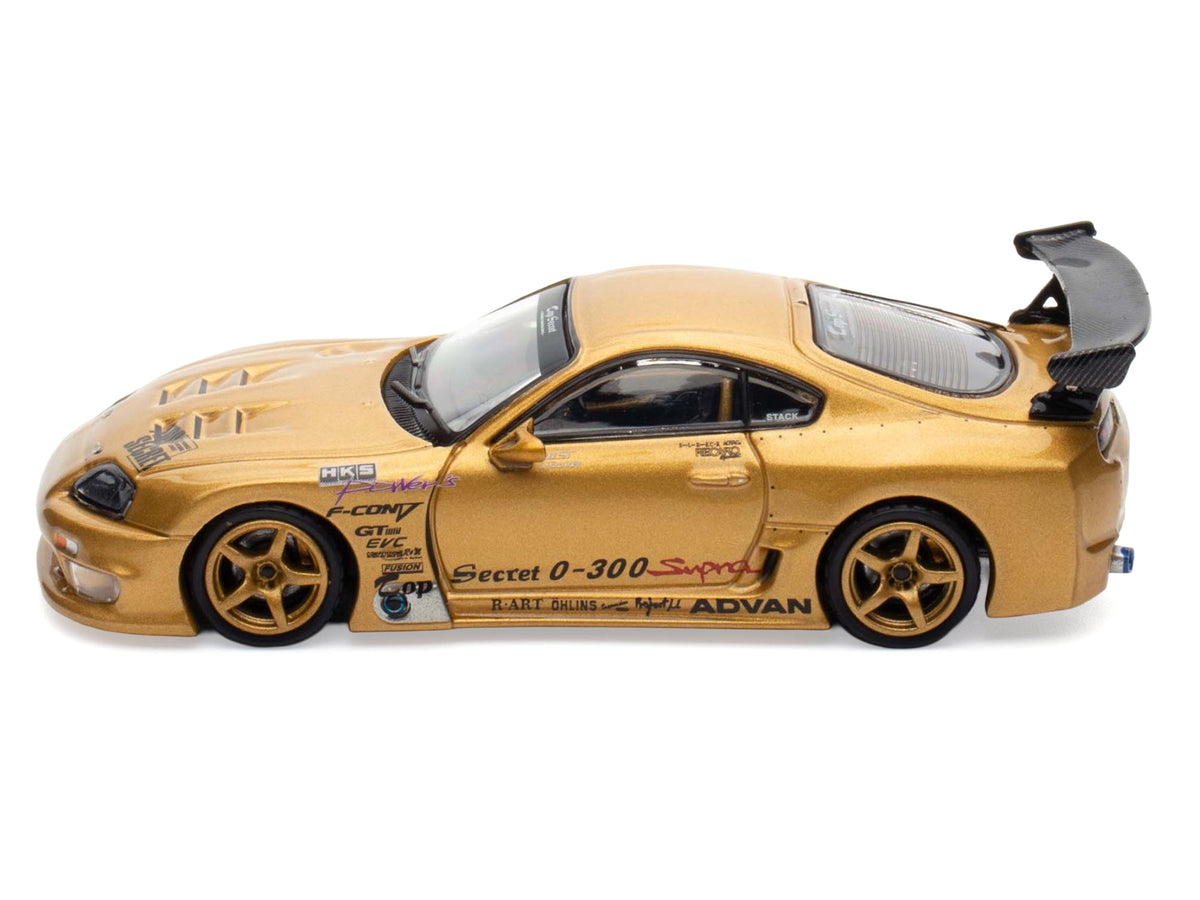 Toyota Supra (A80) 'Top Secret' GT300 RHD (Right Hand Drive) Gold Metallic 'Tokyo Auto Salon 2025 Event Exclusive' 1/64 Diecast Model Car by Inno Models