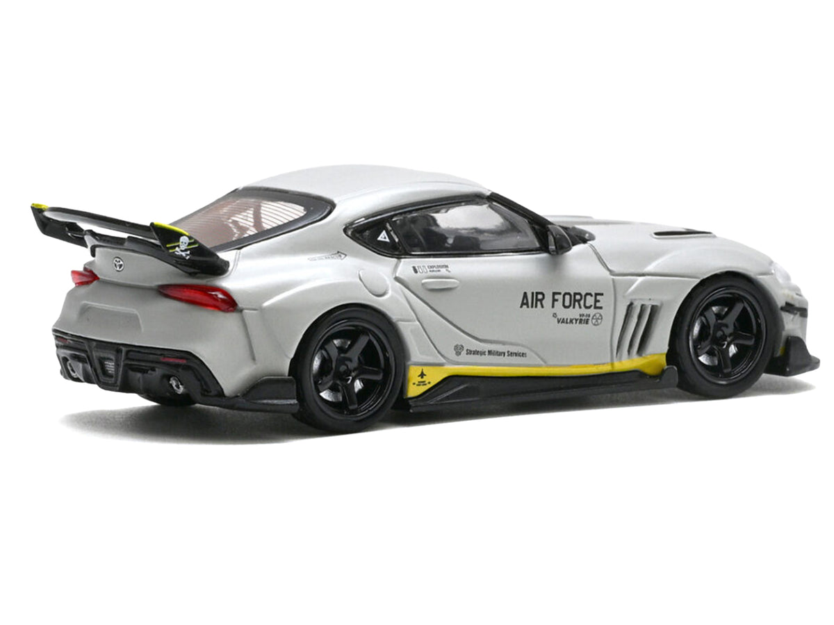 Toyota Supra (A90) WBK DarwinPro 'Air Force' Matt Gray with Carbon Accents 1/64 Diecast Model Car by Inno Models