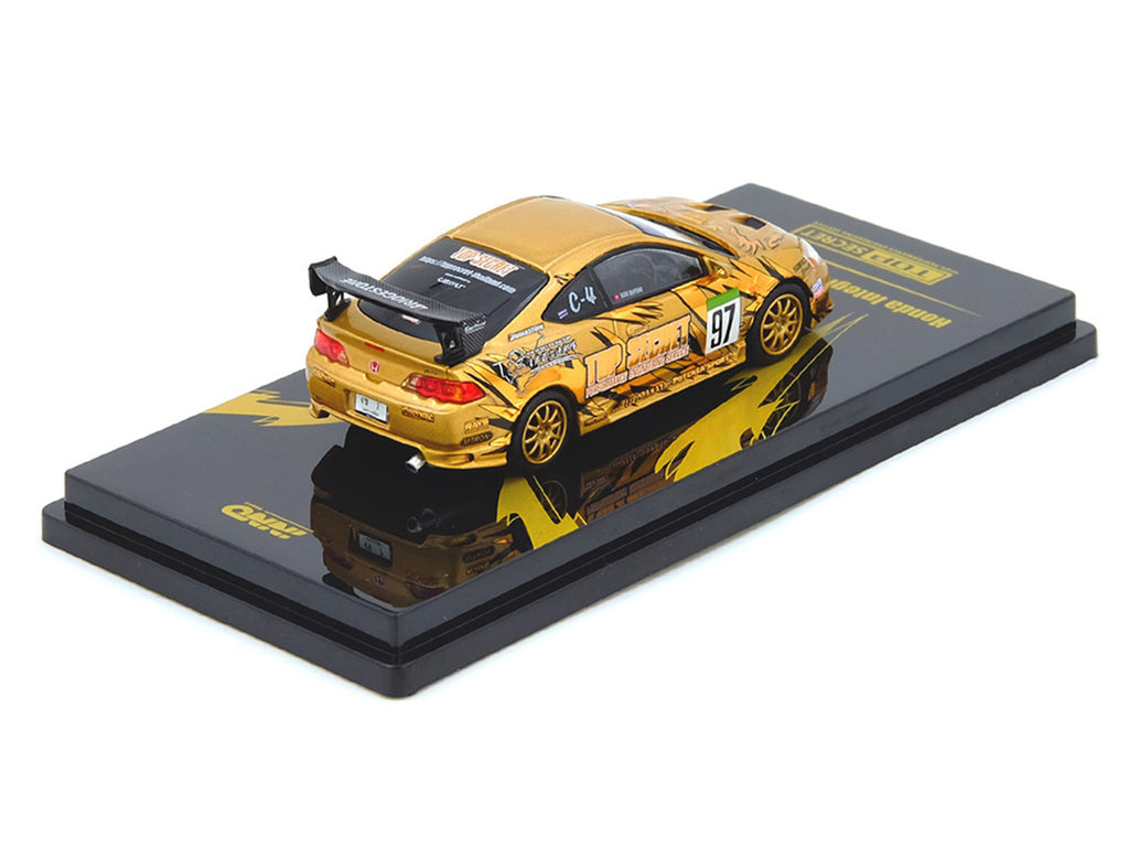 Honda Integra Type R (DC5) RHD (Right Hand Drive) #97 'Top Secret Thailand' Gold Metallic with Graphics 'Honda Fest Thailand 2025'1/64 Diecast Model Car by Inno Models