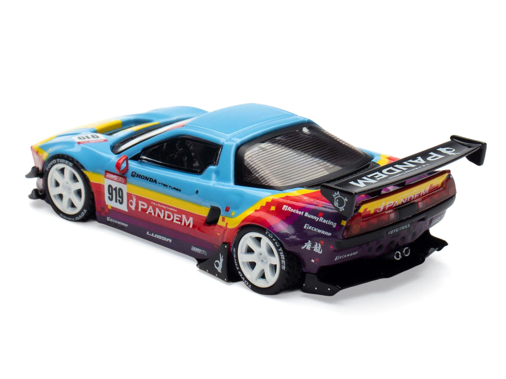 Honda NSX (NA1) #919 'Pandem Rocket Bunny' Light Blue with Graphics 'APA XPO 2025 Event Edition' 1/64 Diecast Model Car by Inno Models