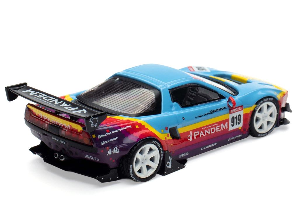 Honda NSX (NA1) #919 'Pandem Rocket Bunny' Light Blue with Graphics 'APA XPO 2025 Event Edition' 1/64 Diecast Model Car by Inno Models
