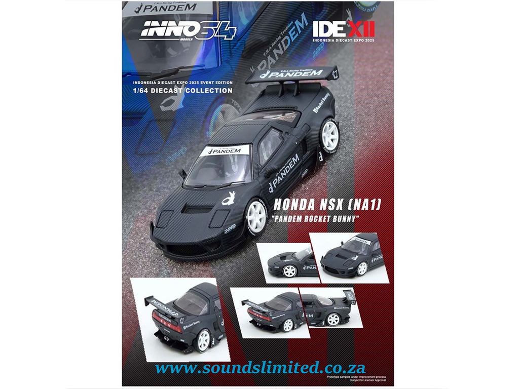 Honda NSX (NA1) RHD (Right Hand Drive) 'Pandem Rocket Bunny' Carbon Fiber 'Indonesia Diecast Expo 2025 Event Edition' 1/64 Diecast Model Car by Inno Models