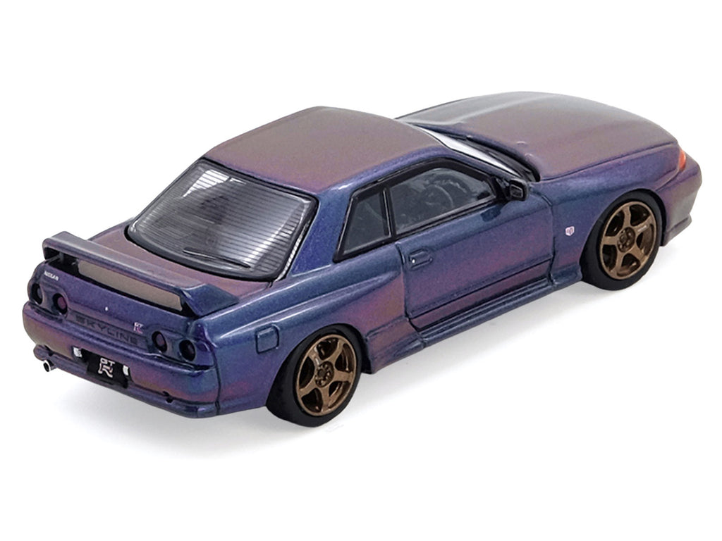 Nissan Skyline GT-R (R32) RHD (Right Hand Drive) Midnight Purple Metallic 'Australian Special Edition' 1/64 Diecast Model Car by Inno Models