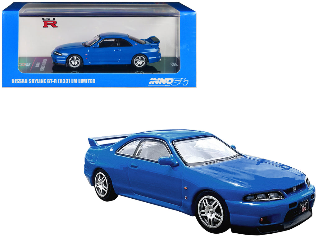 Nissan Skyline GT-R (R33) RHD (Right Hand Drive) Blue 'LM Limited' 1/64 Diecast Model Car by Inno Models