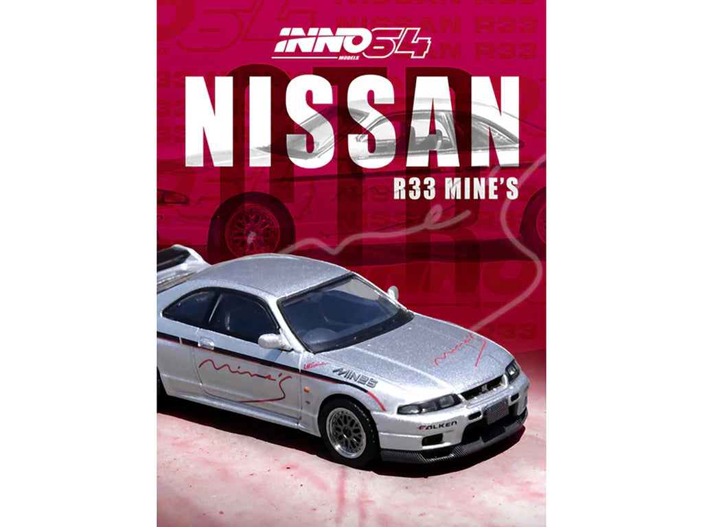 Nissan Skyline GT-R N1 (R33) RHD (Right Hand Drive) 'Tuned by Mine's' Silver 1/64 Diecast Model Car by Inno Models