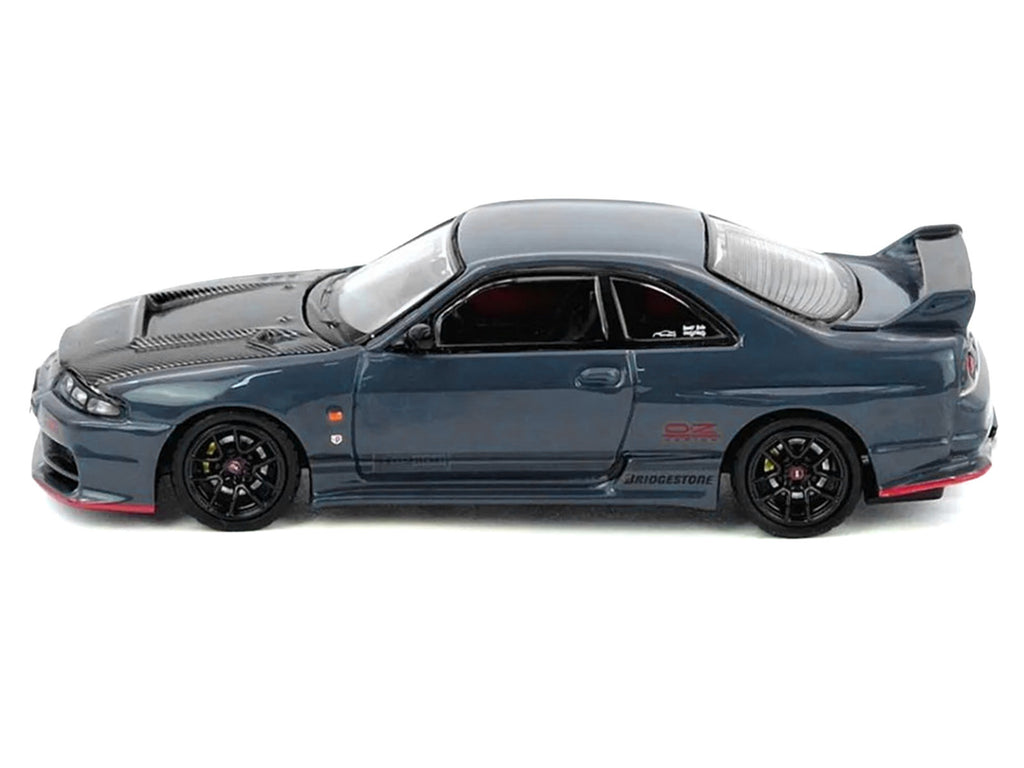 Nissan Top Secret Skyline GT-R (BCNR33) RHD (Right Hand Drive) Stealth Gray with Carbon Hood 'Tokyo Auto Salon Hong Kong 2025 Event Edition' 1/64 Diecast Model Car by Inno Models