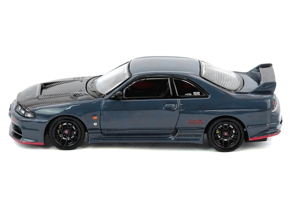 Nissan Top Secret Skyline GT-R (BCNR33) RHD (Right Hand Drive) Stealth Gray with Carbon Hood 'Tokyo Auto Salon Hong Kong 2025 Event Edition' 1/64 Diecast Model Car by Inno Models