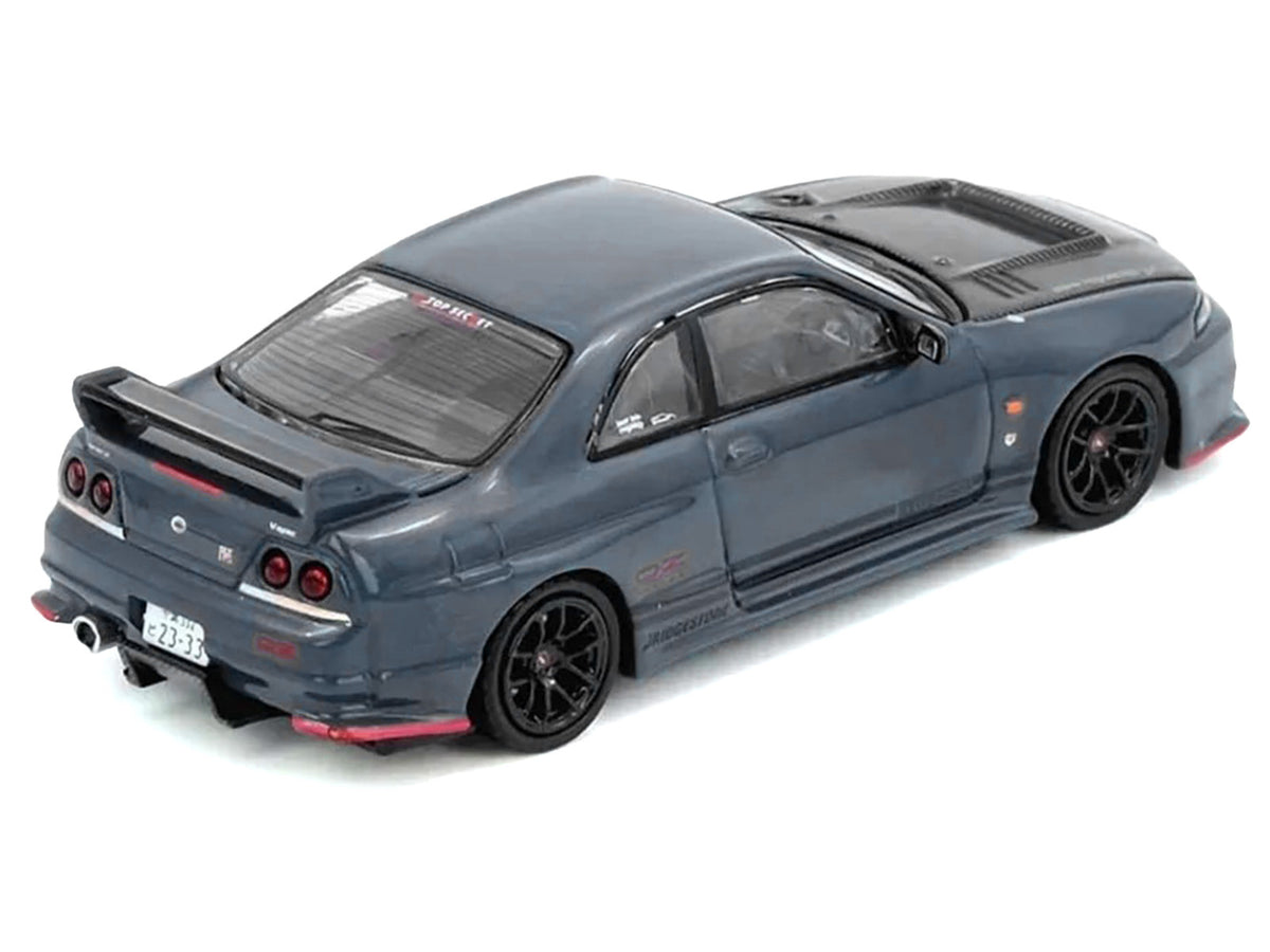 Nissan Top Secret Skyline GT-R (BCNR33) RHD (Right Hand Drive) Stealth Gray with Carbon Hood 'Tokyo Auto Salon Hong Kong 2025 Event Edition' 1/64 Diecast Model Car by Inno Models