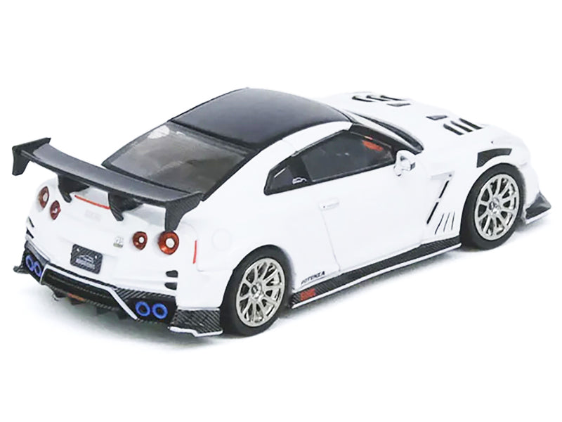 Nissan GT-R (R35) 'Top Secret' RHD (Right Hand Drive) White with Black Top 'Tokyo Auto Salon 2021' 1/64 Diecast Model Car by Inno Models