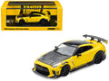 Nissan GT-R (R35) RHD (Right Hand Drive) Yellow with Carbon Hood and Black Top 'The Model Car Show Singapore 2025 Event Edition' 1/64 Diecast Model Car by Inno Models