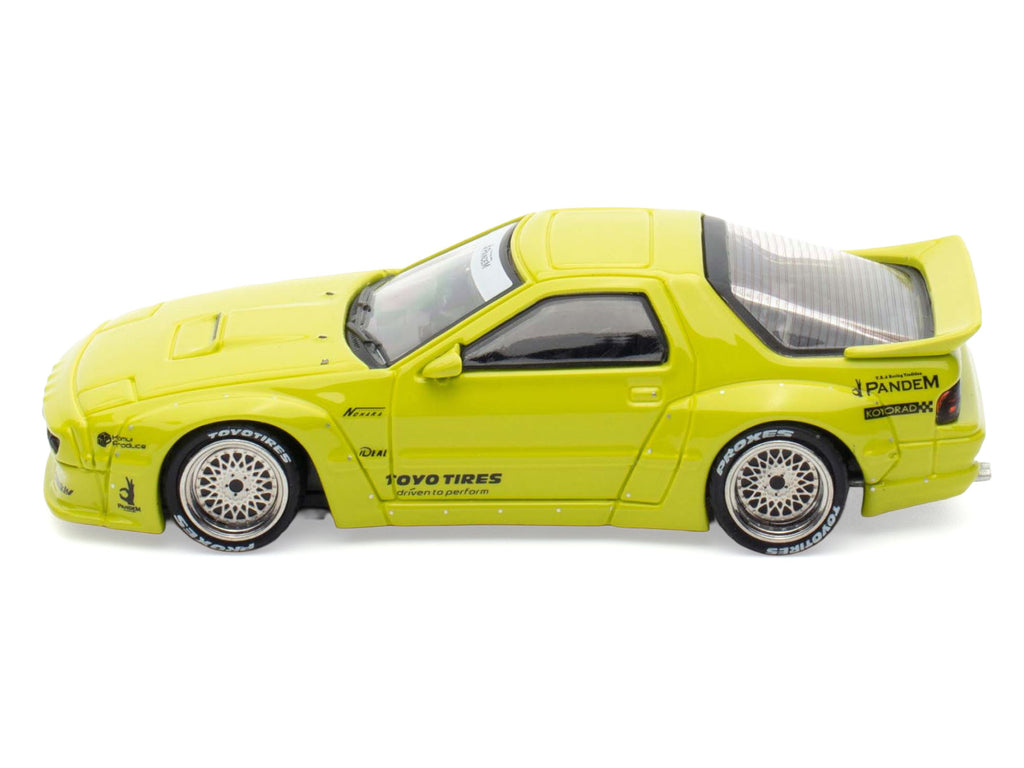 Mazda RX-7 (FC3S) 'Pandem Aero' RHD (Right Hand Drive) Lime Green 'The Model Car Show Malaysia 2025 Event Edition' 1/64 Diecast Model Car by Inno Models
