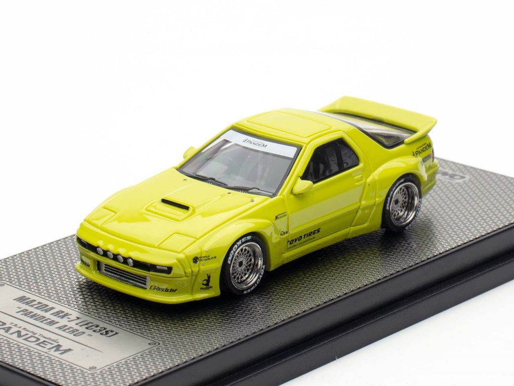 Mazda RX-7 (FC3S) 'Pandem Aero' RHD (Right Hand Drive) Lime Green 'The Model Car Show Malaysia 2025 Event Edition' 1/64 Diecast Model Car by Inno Models