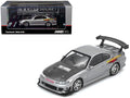 Nissan 'Top Secret' Silvia (S15) RHD (Right Hand Drive) Silver Metallic with Carbon Hood 1/64 Diecast Model Car by Inno Models