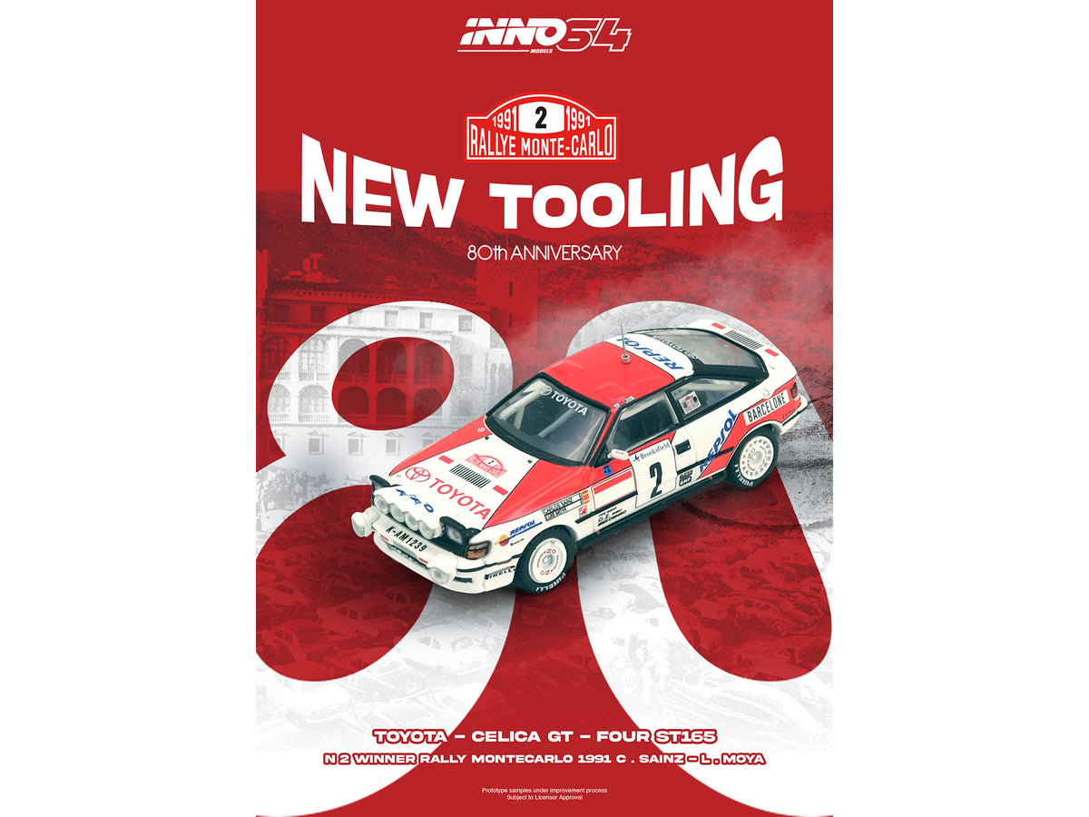 Toyota Celica GT-Four (ST165) #2 Carlos Sainz - Luis Moya Winner 'Rally Monte Carlo' (1991) 1/64 Diecast Model Car by Inno Models