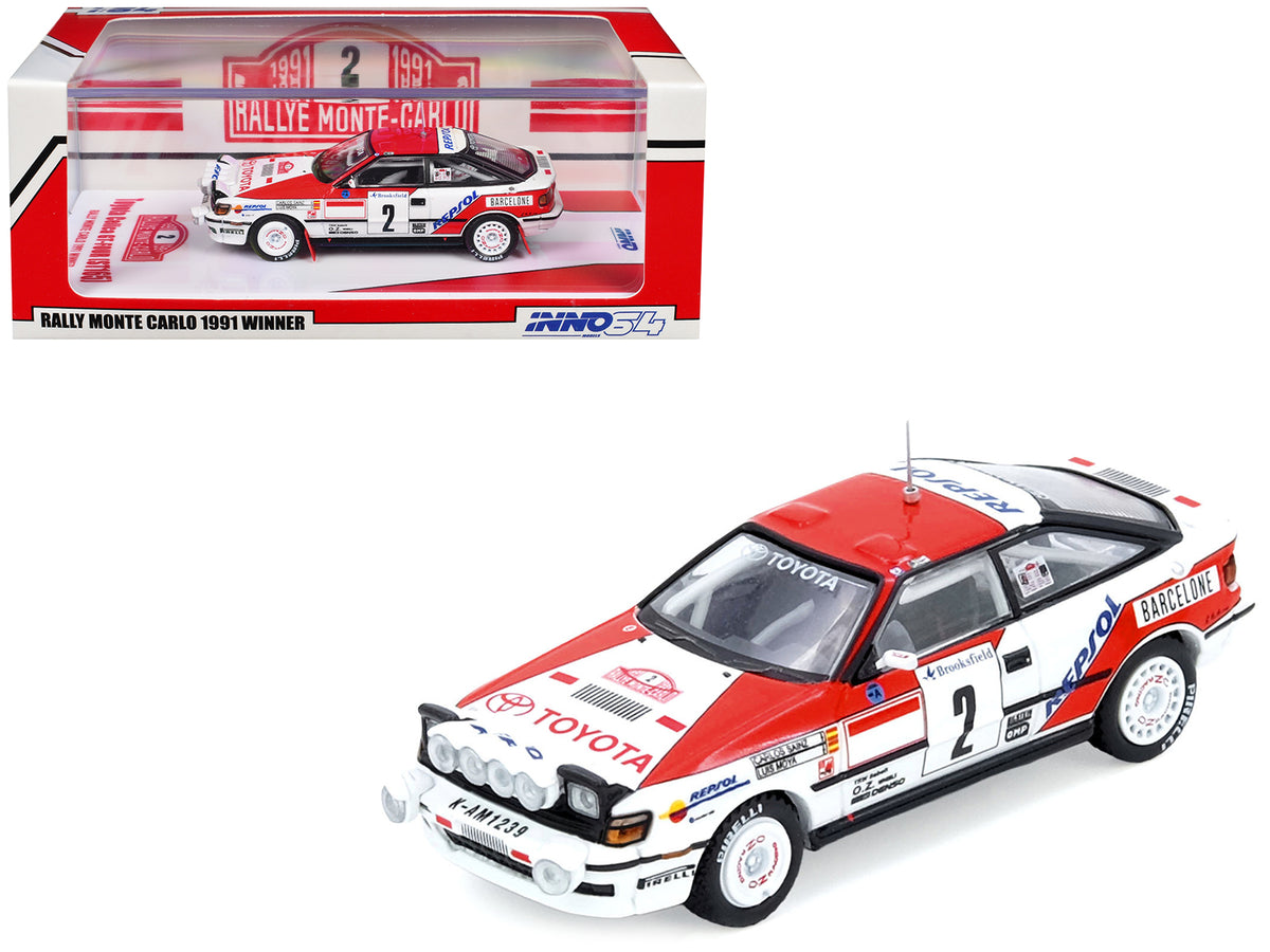 Toyota Celica GT-Four (ST165) #2 Carlos Sainz - Luis Moya Winner 'Rally Monte Carlo' (1991) 1/64 Diecast Model Car by Inno Models