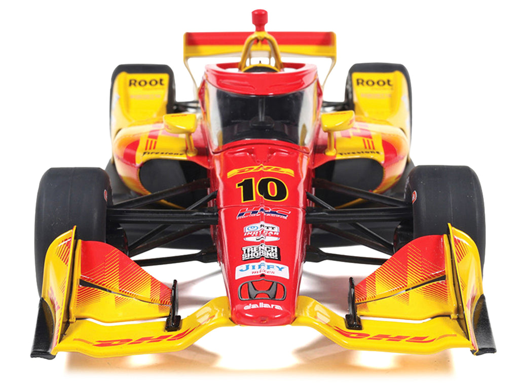 Dallara IndyCar #10 Alex Palou 'DHL' Chip Ganassi Racing (Road Course Configuration) Champion 'NTT IndyCar Series' (2025) 1/18 Diecast Model Car by IXO Models
