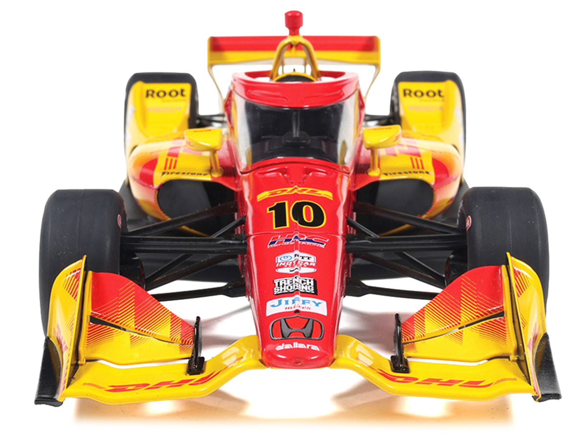 Dallara IndyCar #10 Alex Palou 'DHL' Chip Ganassi Racing (Road Course Configuration) Champion 'NTT IndyCar Series' (2025) 1/18 Diecast Model Car by IXO Models
