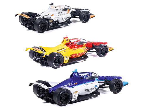 '109th Indianapolis 500' (2025) Podium Set of 3 IndyCars 1/64 Diecast Model Cars by IXO Models