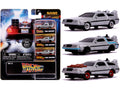 'Back to the Future' Time Machine 3 piece Set 'Nano Hollywood Rides' Diecast Model Cars by Jada