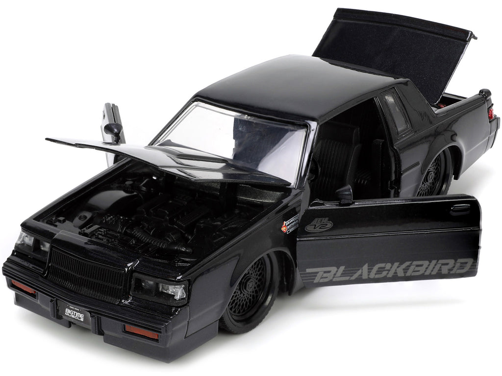 1987 Buick Grand National Black Metallic 'Blackbird' 'Bigtime Muscle' Series 1/24 Diecast Model Car by Jada