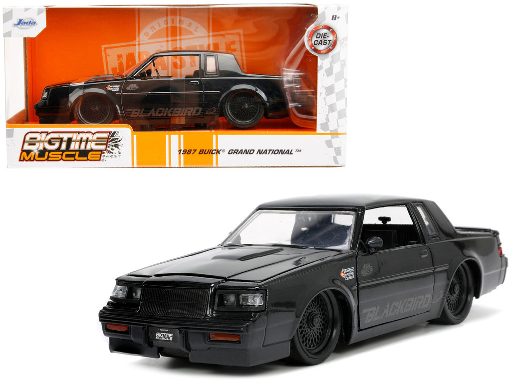1987 Buick Grand National Black Metallic 'Blackbird' 'Bigtime Muscle' Series 1/24 Diecast Model Car by Jada