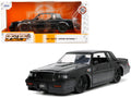 1987 Buick Grand National Black Metallic 'Blackbird' 'Bigtime Muscle' Series 1/24 Diecast Model Car by Jada