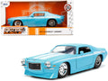 1971 Chevrolet Camaro Z/28 Light Blue with White Stripes 'Bigtime Muscle' Series 1/24 Diecast Model Car by Jada