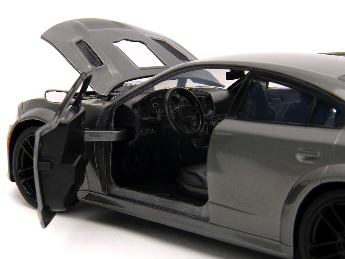 2021 Dodge Charger SRT Hellcat Gray Metallic 'Fast X' (2023) Movie 'Fast & Furious' Series 1/24 Diecast Model Car by Jada