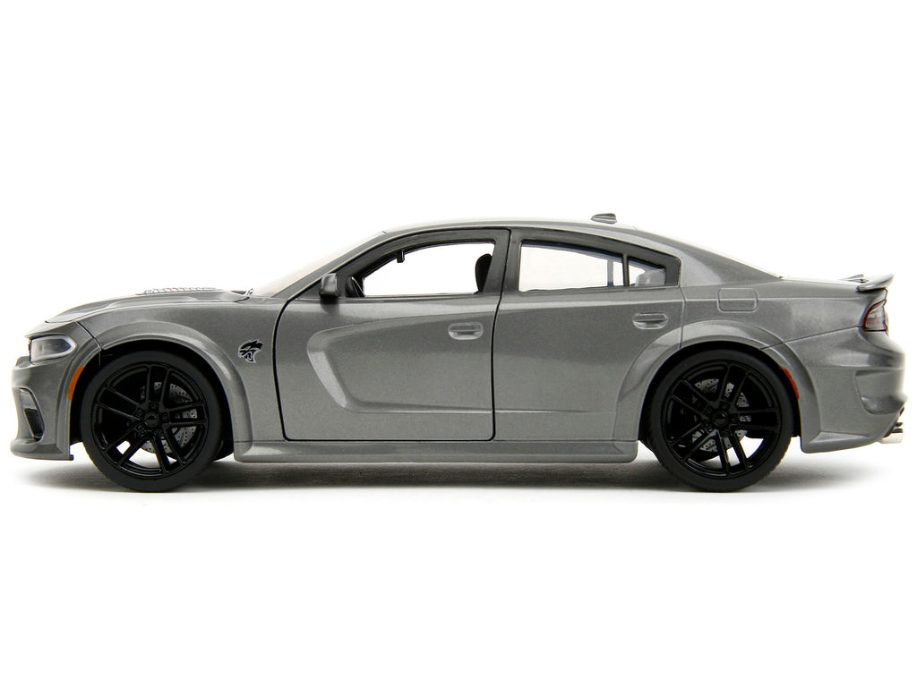 2021 Dodge Charger SRT Hellcat Gray Metallic 'Fast X' (2023) Movie 'Fast & Furious' Series 1/24 Diecast Model Car by Jada