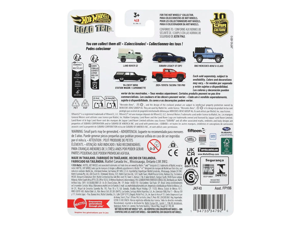 2024 Toyota Tacoma TRD PRO Pickup Truck Red 'Road Trip' Series Diecast Model Car by Hot Wheels