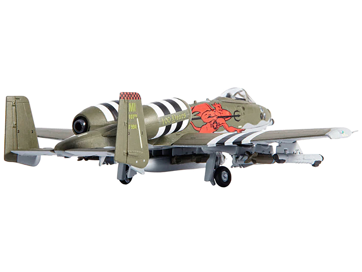 Fairchild Republic A-10A Thunderbolt II Aircraft 'US Air Force 107th Fighter Squadron 100th Anniversary Edition' (2018) 1/144 Diecast Model by JC Wings