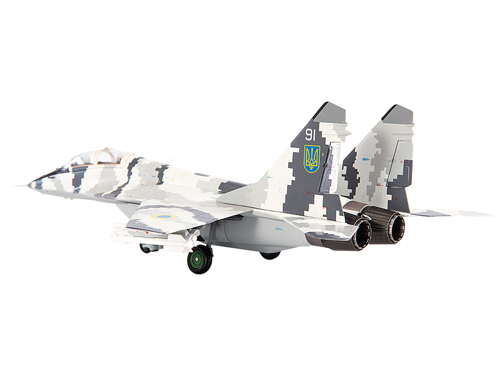 Mikoyan MiG-29UB Fulcrum-B Fighter Aircraft 'Vasylkiv Air Base Ukraine' (2021) Ukrainian Air Force 1/72 Diecast Model by JC Wings