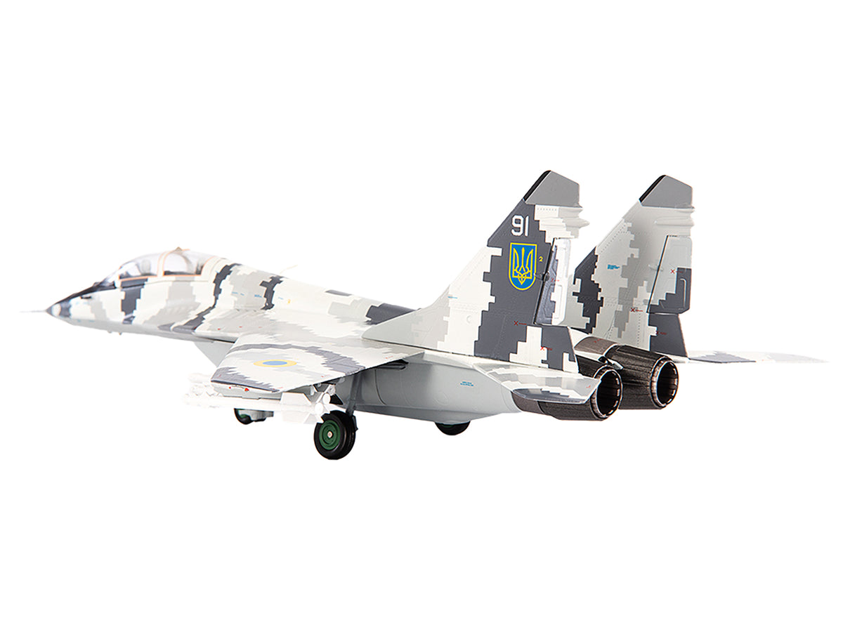Mikoyan MiG-29UB Fulcrum-B Fighter Aircraft 'Vasylkiv Air Base Ukraine' (2021) Ukrainian Air Force 1/72 Diecast Model by JC Wings
