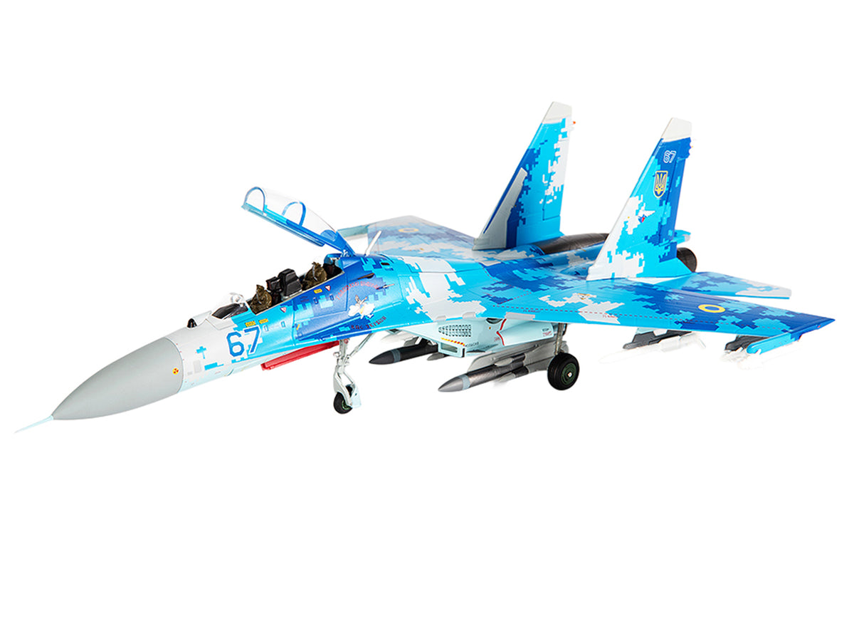 Sukhoi Su-27UB Flanker Aircraft '831st Tactical Aviation Brigade' (2017) Ukrainian Air Forces 1/72 Diecast Model by JC Wings