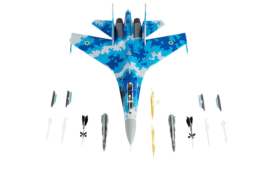 Sukhoi Su-27UB Flanker Aircraft '831st Tactical Aviation Brigade' (2017) Ukrainian Air Forces 1/72 Diecast Model by JC Wings