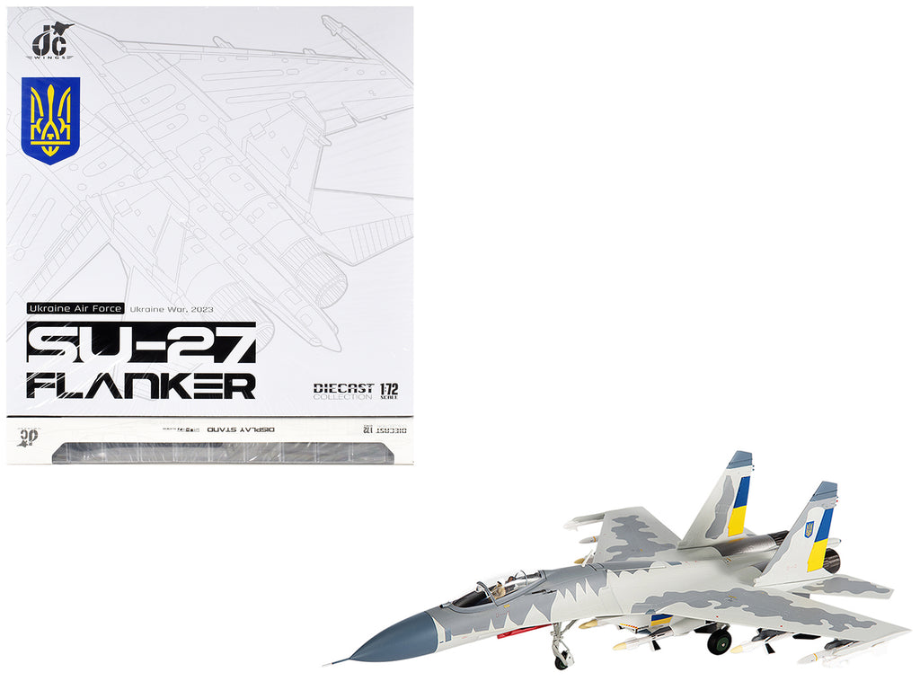 Sukhoi Su-27 Flanker Aircraft 'Ukraine War' (2023) Ukrainian Air Forces 1/72 Diecast Model by JC Wings