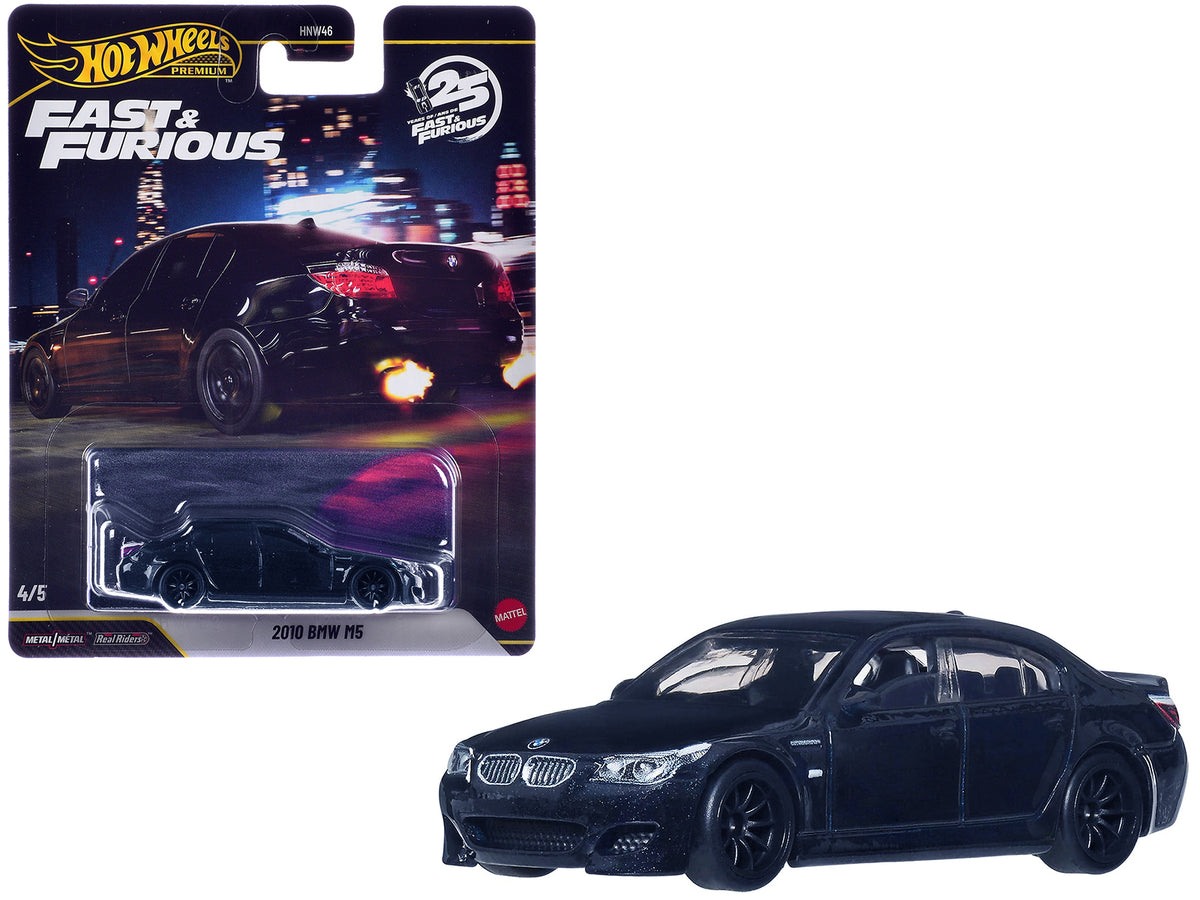 2010 BMW M5 Dark Blue Metallic 'Fast & Furious 6' (2013) Movie 'Fast & Furious' Series Diecast Model Car by Hot Wheels