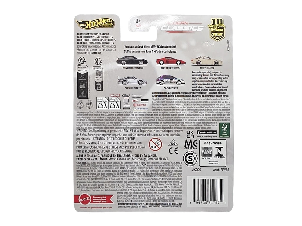 1994 Nissan Nismo 270R (S14) RHD (Right Hand Drive) Black with White Stripes 'Modern Classics' Series Diecast Model Car by Hot Wheels