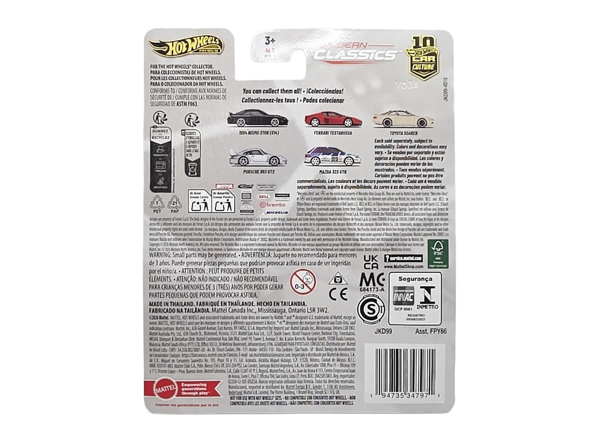 1994 Nissan Nismo 270R (S14) RHD (Right Hand Drive) Black with White Stripes 'Modern Classics' Series Diecast Model Car by Hot Wheels